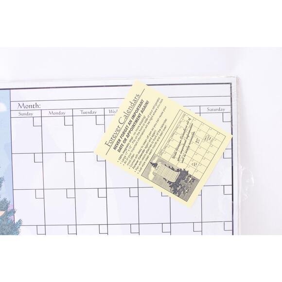 Forever Calendar, 1995, To Do List, Month and Days, Magnetic Vinyl, 17 x 12" - Picture 2 of 4